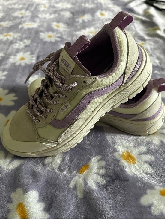 Vans Shoes - Vans Cream and Lavender Low-Top Women's Sneakers